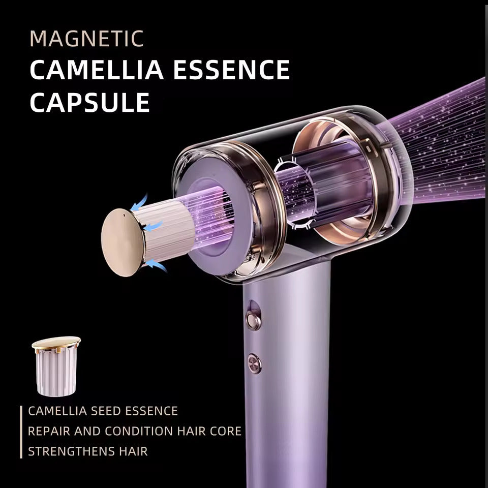 Smooth Curles Hair Dryer, 500 Million Plasma Professional, 130000RPM High Speed Brushless Motor Blow Dryer