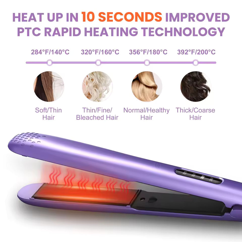 Smooth Curles 2 In 1 Professional Hair Straightener Curlering Flat Iron Fast Heating Ceramic Curler Hair Style