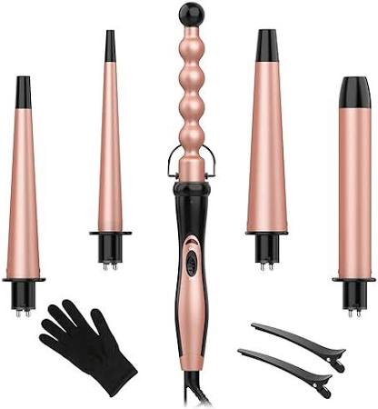 Smooth Curles Signature 5 in 1 Curling Iron Wand Set